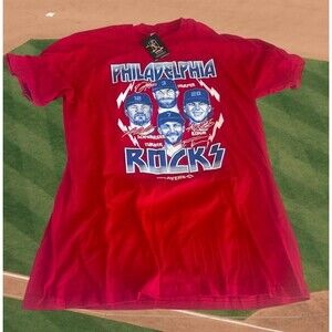 NWT Philadelphia Phillies Men Size Medium T-shirt Harper Bohm Schwarber Rocks